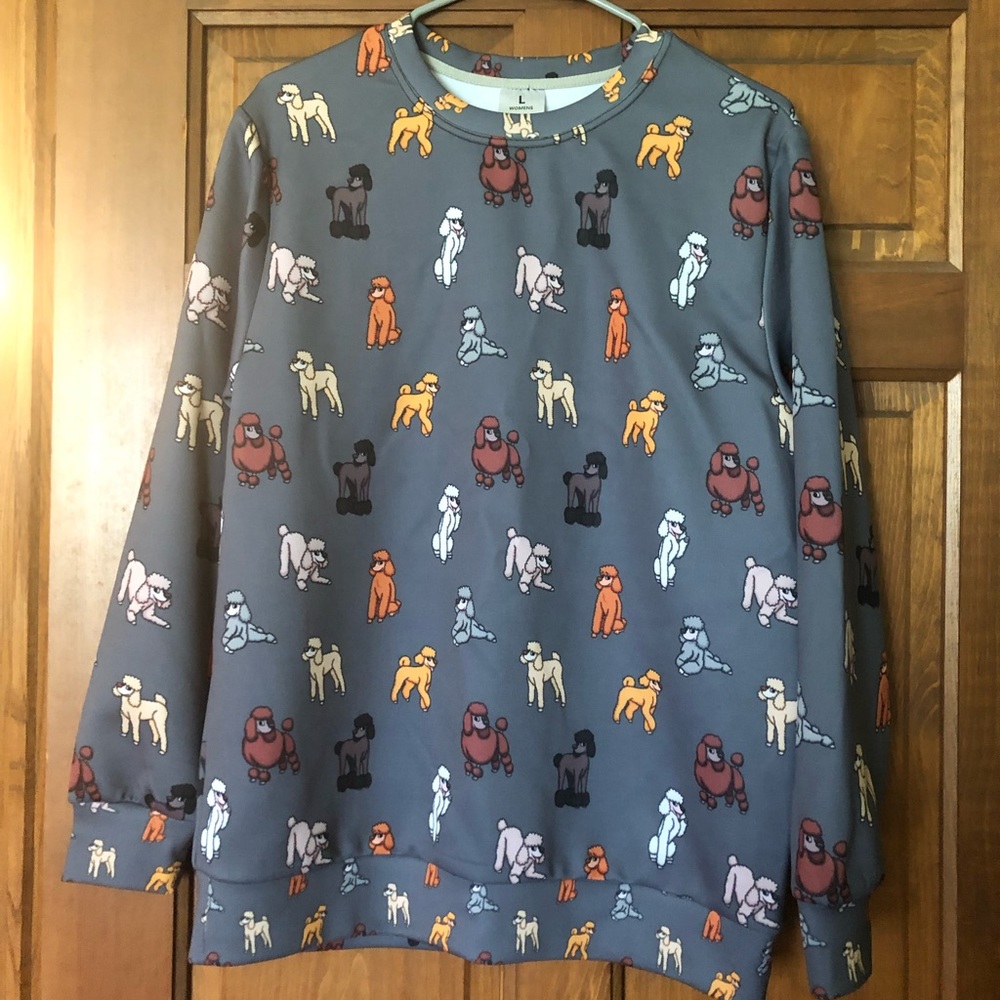Poodle sweatshirt size large
